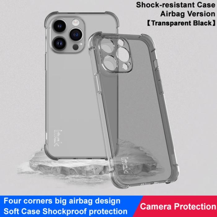 Bild 2, IMAK iPhone 15 Pro Max Skal Shockproof AirBag Tonad Svart