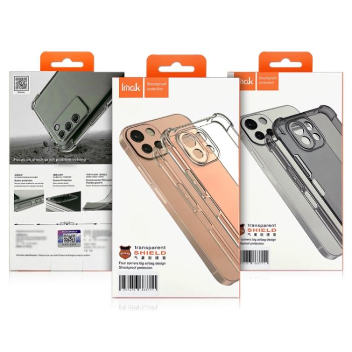Bild 6, IMAK iPhone 15 Pro Max Skal Shockproof AirBag Tonad Svart