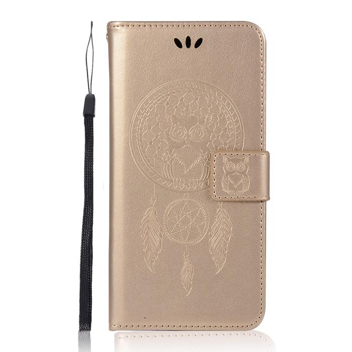 Bild 2, Samsung Galaxy S22 Plus Fodral Owl Dreamcatcher Guld
