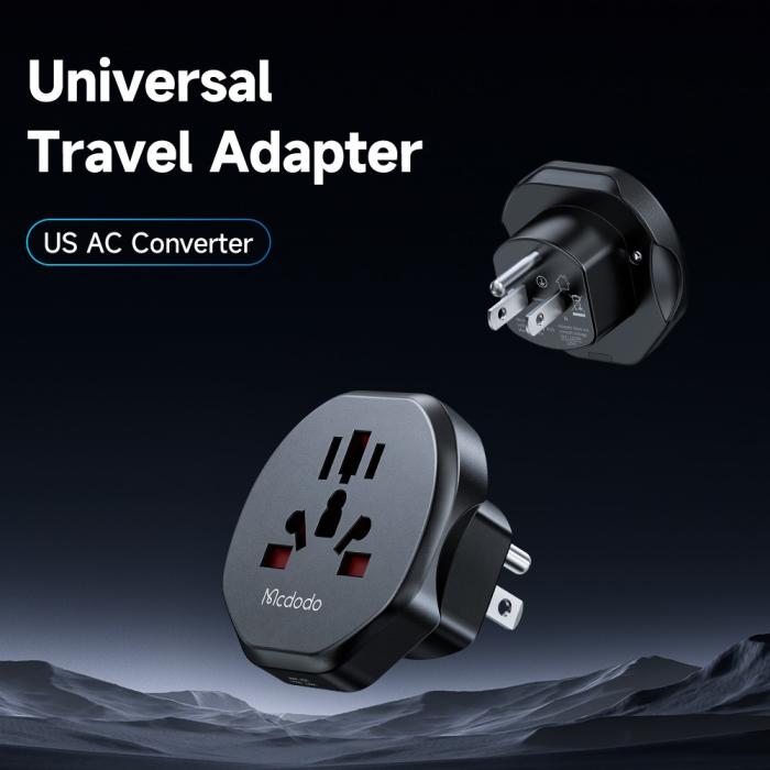 Bild 2, MCDODO Universal Reseadapter US Plugg UK/EU/US
