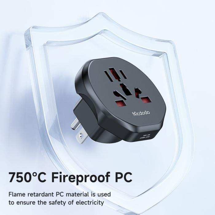 Bild 3, MCDODO Universal Reseadapter US Plugg UK/EU/US