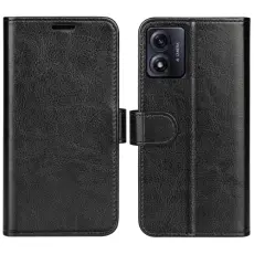 Motorola Moto E13 Fodral Crazy Horse Läder Svart