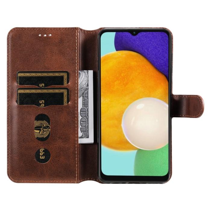 Bild 4, Samsung Galaxy A04s / A13 5G Fodral Klassiskt Läder Brun
