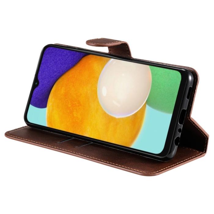 Bild 5, Samsung Galaxy A04s / A13 5G Fodral Klassiskt Läder Brun