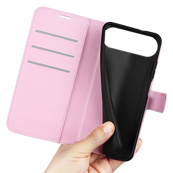 Bild 4, iPhone Air Fodral Litchi Läder Ljus Rosa