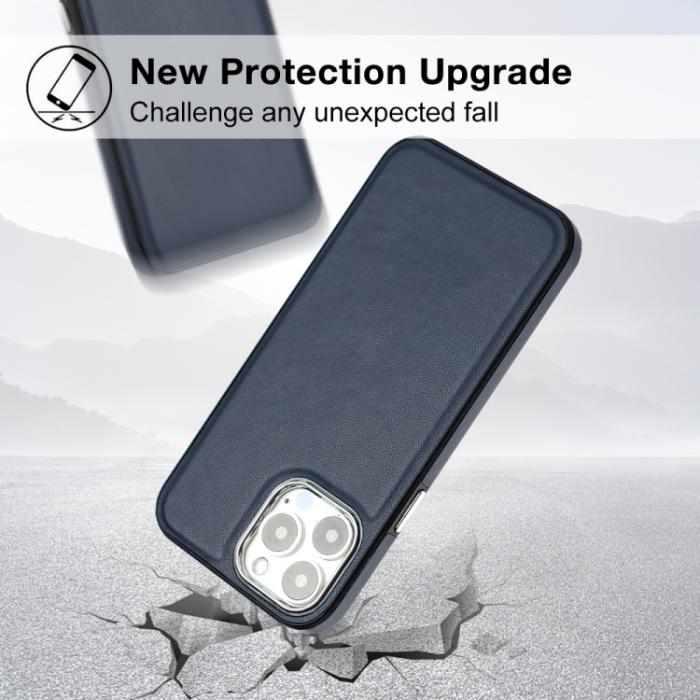 Bild 3, iPhone 15 Pro Skal Läderbelagt Blå