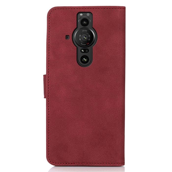 Bild 3, KHAZNEH Sony Xperia Pro-I Fodral Retro Läder Röd