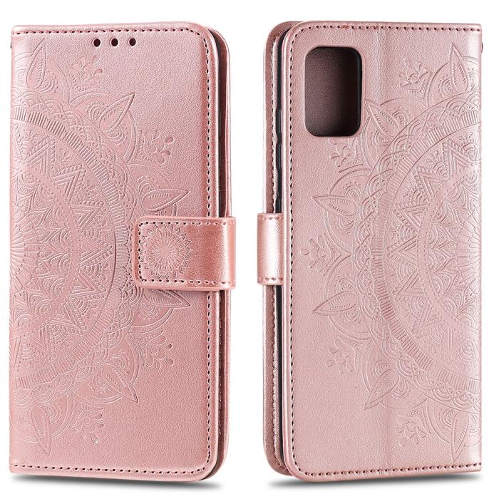Bild 1, Samsung Galaxy A51 - Mandala Plånboksfodral - Roséguld