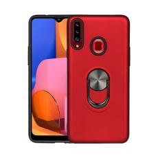 Samsung Galaxy A20s - Armor Hybrid Ring Skal - Röd