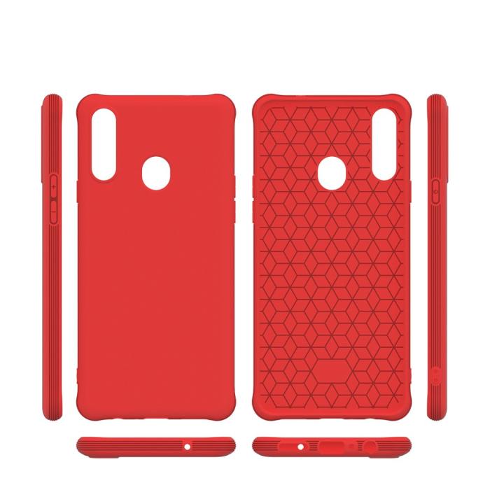 Bild 5, Samsung Galaxy A20s - Shockproof Matt TPU Skal - Röd
