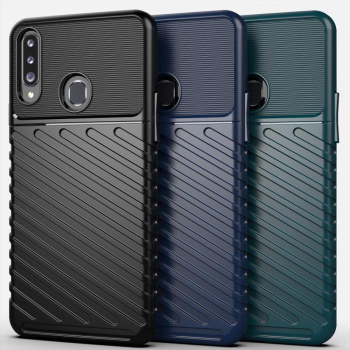 Bild 3, Samsung Galaxy A20s - Twill Textur Skal - Svart