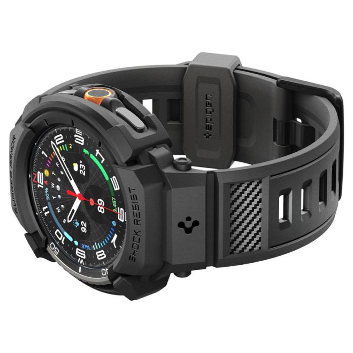 Bild 6, Spigen Galaxy Watch 8 46 mm Skal/Armband Rugged Armor 'Pro' Matt Svart