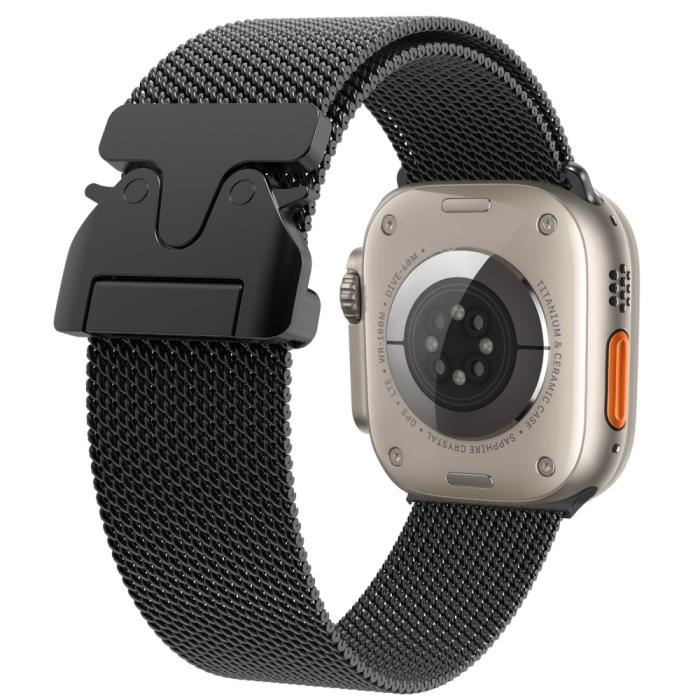 Bild 1, Apple Watch 38/40/41/42 mm Klockarmband Milanese Svart