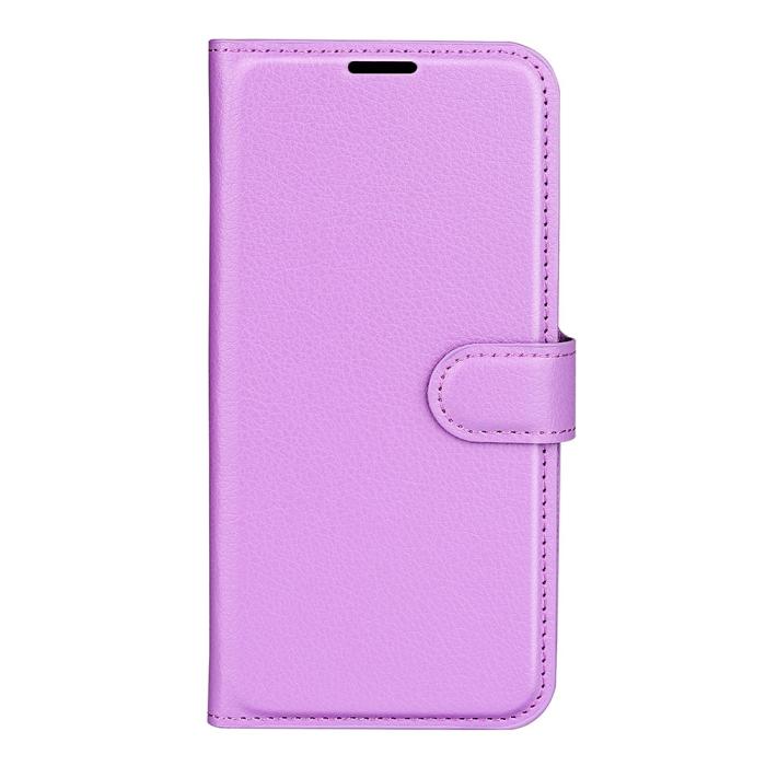 Bild 2, Samsung Galaxy A03 Fodral Litchi Läder Lila