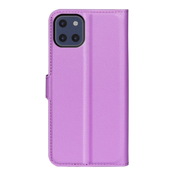 Bild 3, Samsung Galaxy A03 Fodral Litchi Läder Lila