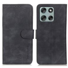 KHAZNEH Motorola Moto G56 5G Fodral L&auml;der Svart