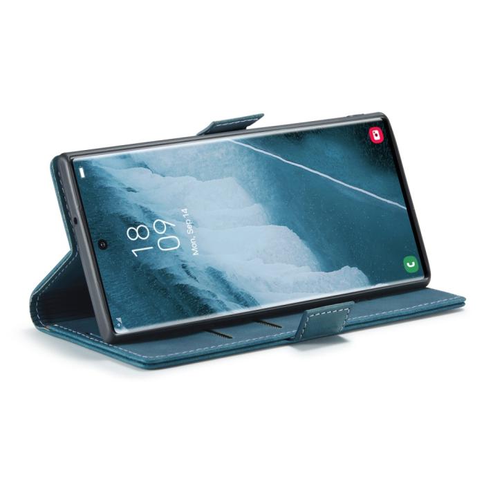 Bild 3, CASEME Samsung Galaxy S23 Ultra Fodral Flip Läder Blå