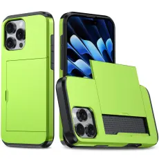 iPhone 16 Pro Max Skal Hybrid Kortfack Gr&ouml;n