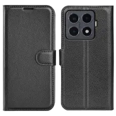 Xiaomi 15T Pro Fodral Litchi L&auml;der Svart