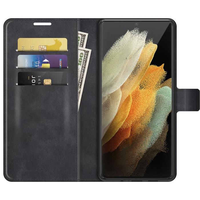 Bild 4, Samsung Galaxy S22 Ultra Fodral Solid Läder Svart