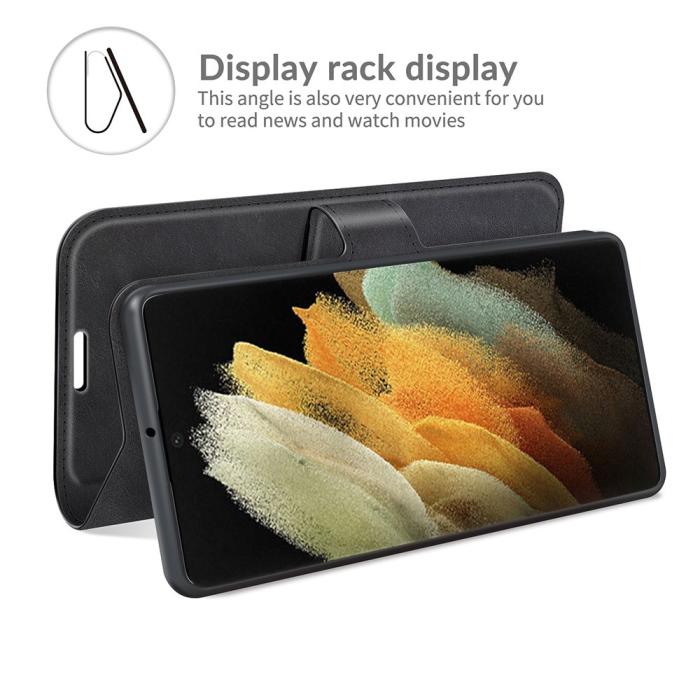 Bild 6, Samsung Galaxy S22 Ultra Fodral Solid Läder Svart