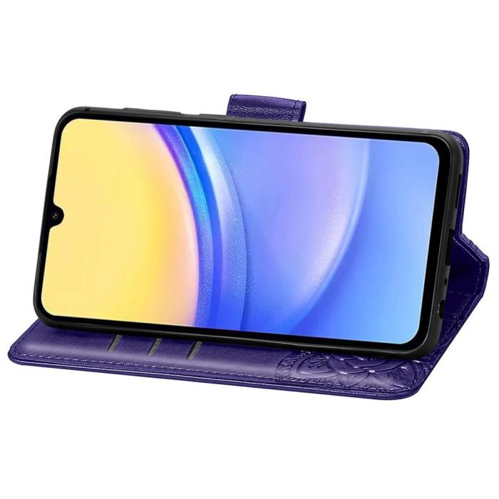 Bild 3, Samsung Galaxy A15 5G Fodral Big Butterfly Mörk Lila