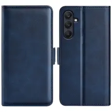 Samsung Galaxy A16 / A26 5G Pl&aring;nboksfodral L&auml;der Bl&aring;