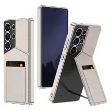 GKK Galaxy S25 Ultra Skal Kickstand Med Korth&aring;llare Titanium Grey