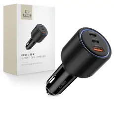 Tech-Protect 175W PD USB-C / USB-A Billaddare Svart
