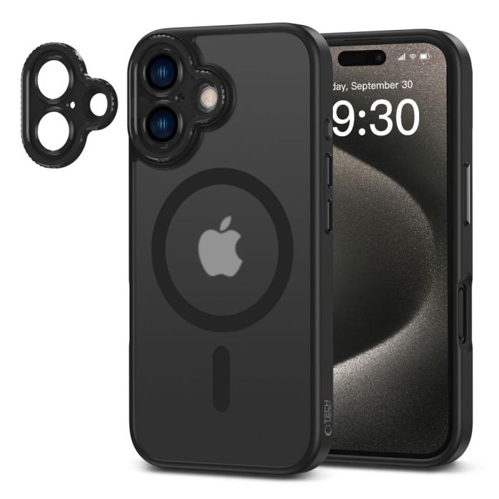 Bild 2, Tech-Protect iPhone 16 Skal MagSafe MagCam Matt Svart