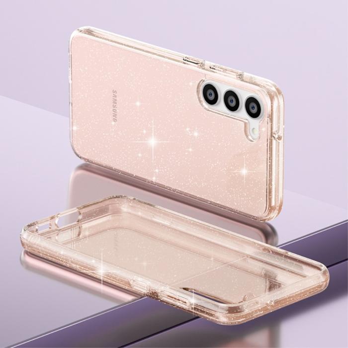 Bild 5, Samsung Galaxy S23 Plus Skal Glitter Hybrid Guld