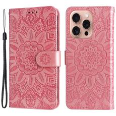 iPhone 16 Pro Fodral Läder Solros Roséguld