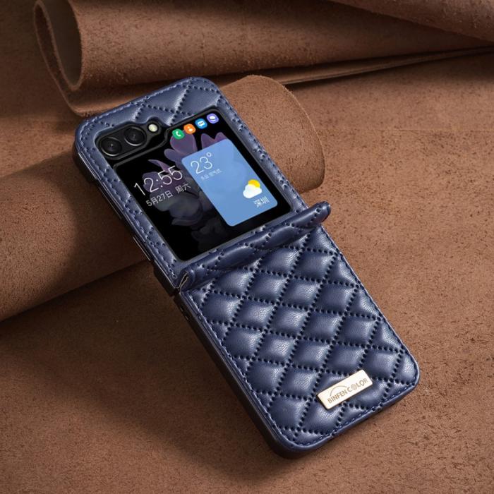 Bild 6, Galaxy Z Flip 6 / 7 FE Skal Diamond Textur Blå
