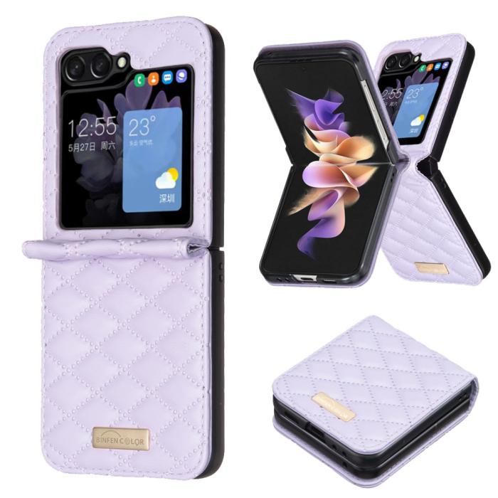 Bild 2, Galaxy Z Flip 6 / 7 FE Skal Diamond Textur Lila