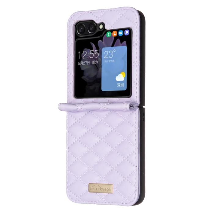 Bild 3, Galaxy Z Flip 6 / 7 FE Skal Diamond Textur Lila