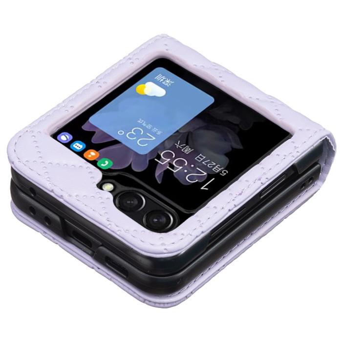Bild 5, Galaxy Z Flip 6 / 7 FE Skal Diamond Textur Lila