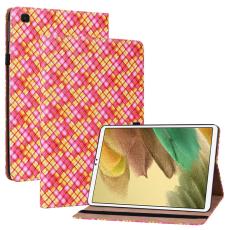 Samsung Galaxy Tab A7 Lite (2021) Fodral Vävd Textur Rosa/Gul