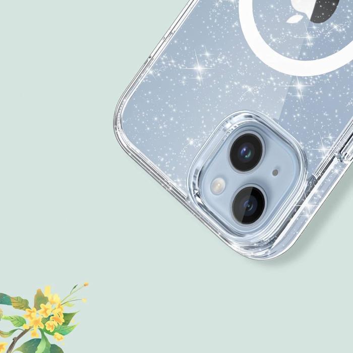 Bild 4, Tech-Protect iPhone 15 Pro Skal MagSafe FlexAir Hybrid Glitter