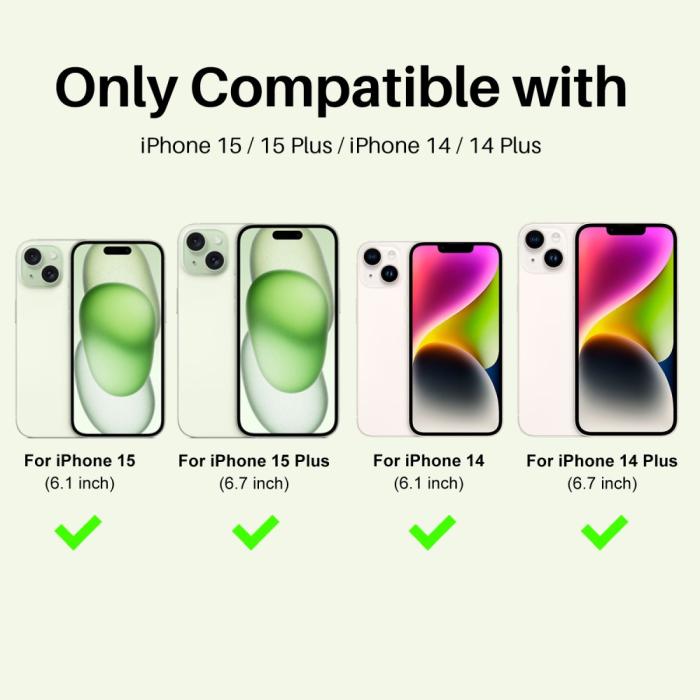 Bild 2, NORTHJO iPhone 15/15 Plus/14/14 Plus Linsskydd Strass 3-PACK Grön