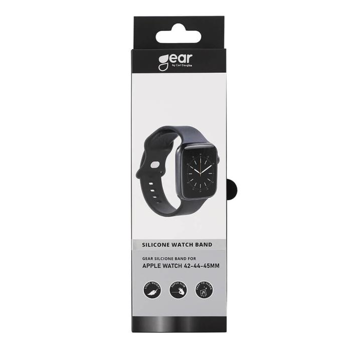 Bild 2, GEAR Klockarmband Silikon Apple Watch 42/44/45/49 mm Svart