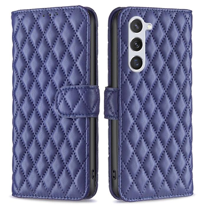 Bild 1, Samsung Galaxy S24 Fodral Diamond Läder Blå
