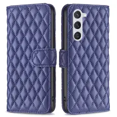Samsung Galaxy S24 Fodral Diamond Läder Blå