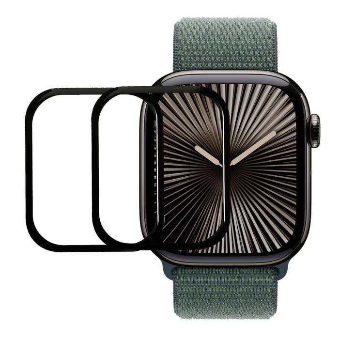Bild 1, Apple Watch 10 42 mm Skärmskydd 2-PACK Heltäckande