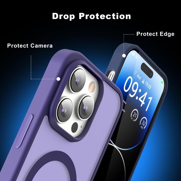 Bild 4, ColorPop iPhone 14 Pro Skal CH MagSafe Matt Lavender Ash