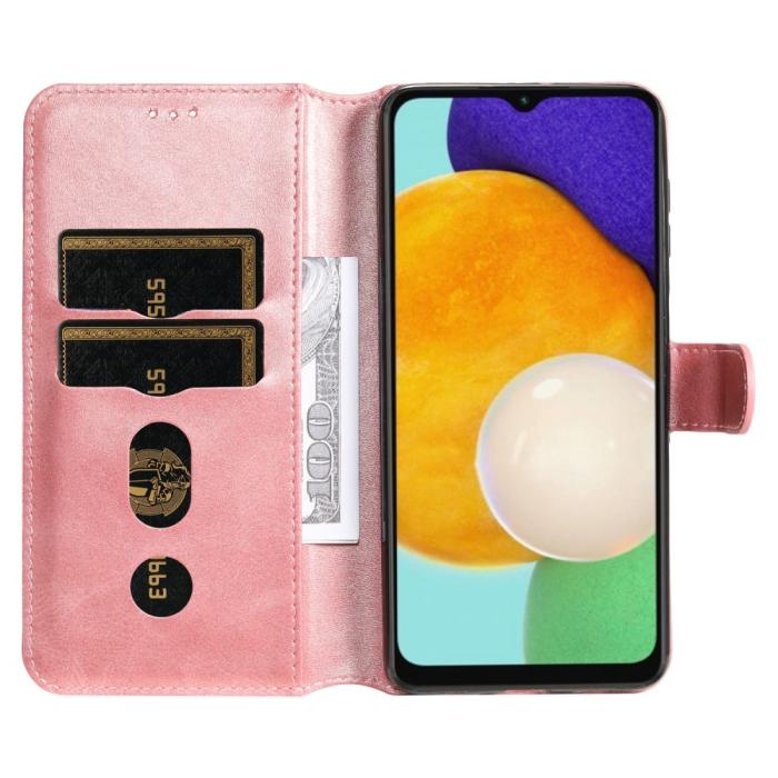 Bild 4, Samsung Galaxy A04s / A13 5G Fodral Klassiskt Läder Roséguld