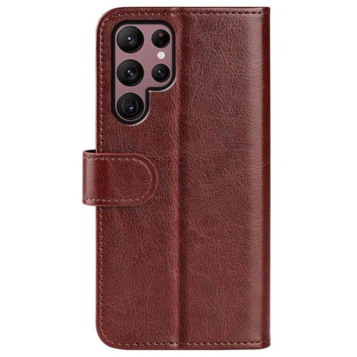 Bild 6, Samsung Galaxy S23 Ultra Fodral Crazy Horse Läder Brun