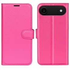 iPhone Air Fodral Litchi L&auml;der Rosa