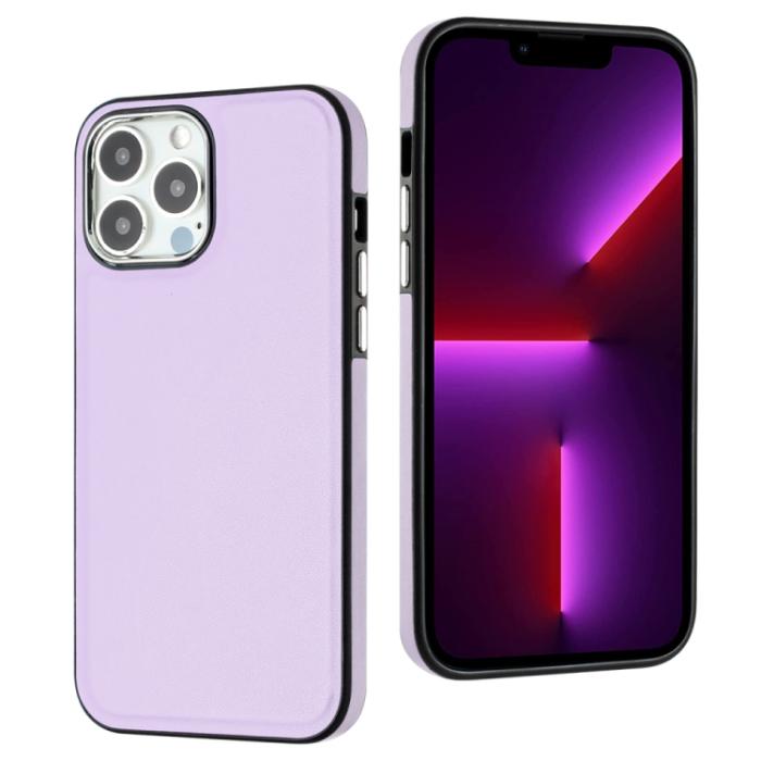 Bild 2, iPhone 15 Pro Skal Läderbelagt Lila