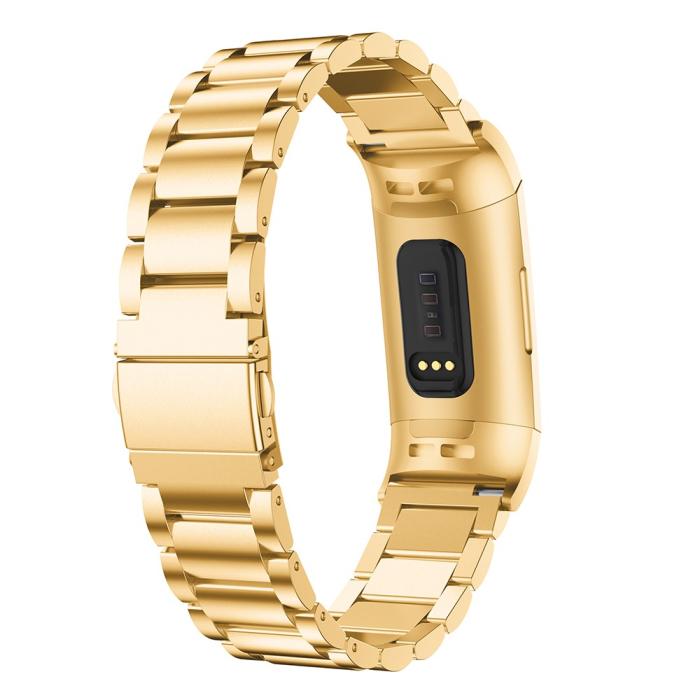 Bild 2, Lyxigt Metallarmband Fitbit Charge 3 / 4 Guld