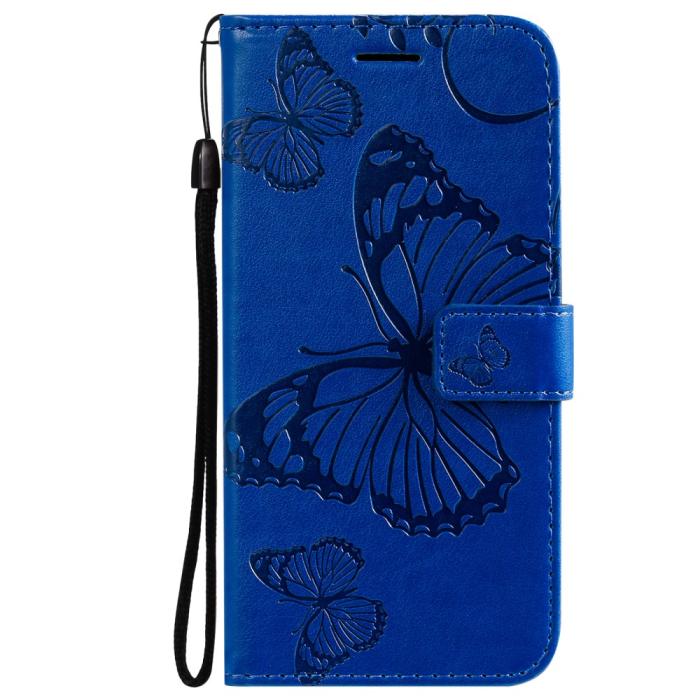 Bild 2, iPhone 13 Pro - Fodral Med Butterfly Tryck - Blå